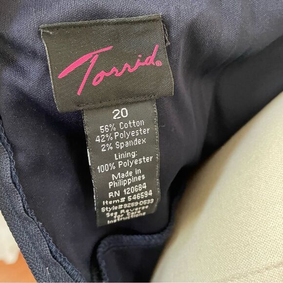 Torrid Navy Blue One Shoulder Snake Print Bubble Hem Cocktail Dress 20 - Picture 6 of 6